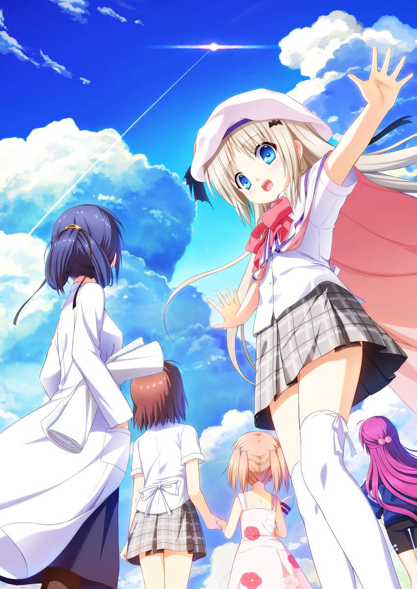 noumi kudryavka, futaki kanata, arizuki shiina, himuro yuuki, and arizuki ui (little busters! and 1 more) drawn by na-ga