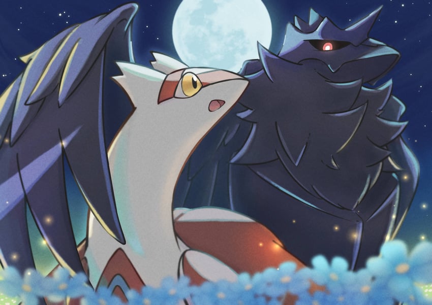 latias and corviknight (pokemon) drawn by luna_mokamoka