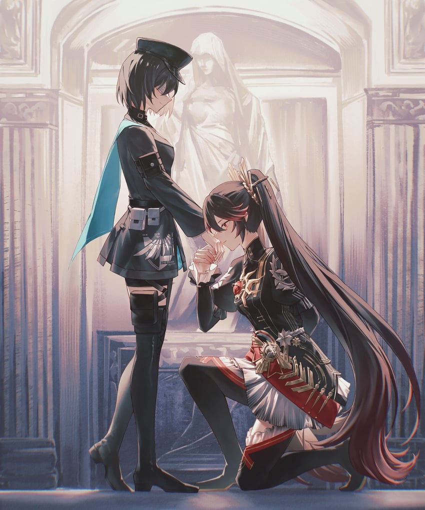 lucia, commandant, and lucia: pyroath (punishing: gray raven) drawn by zhou_huan_(dgpe2833)