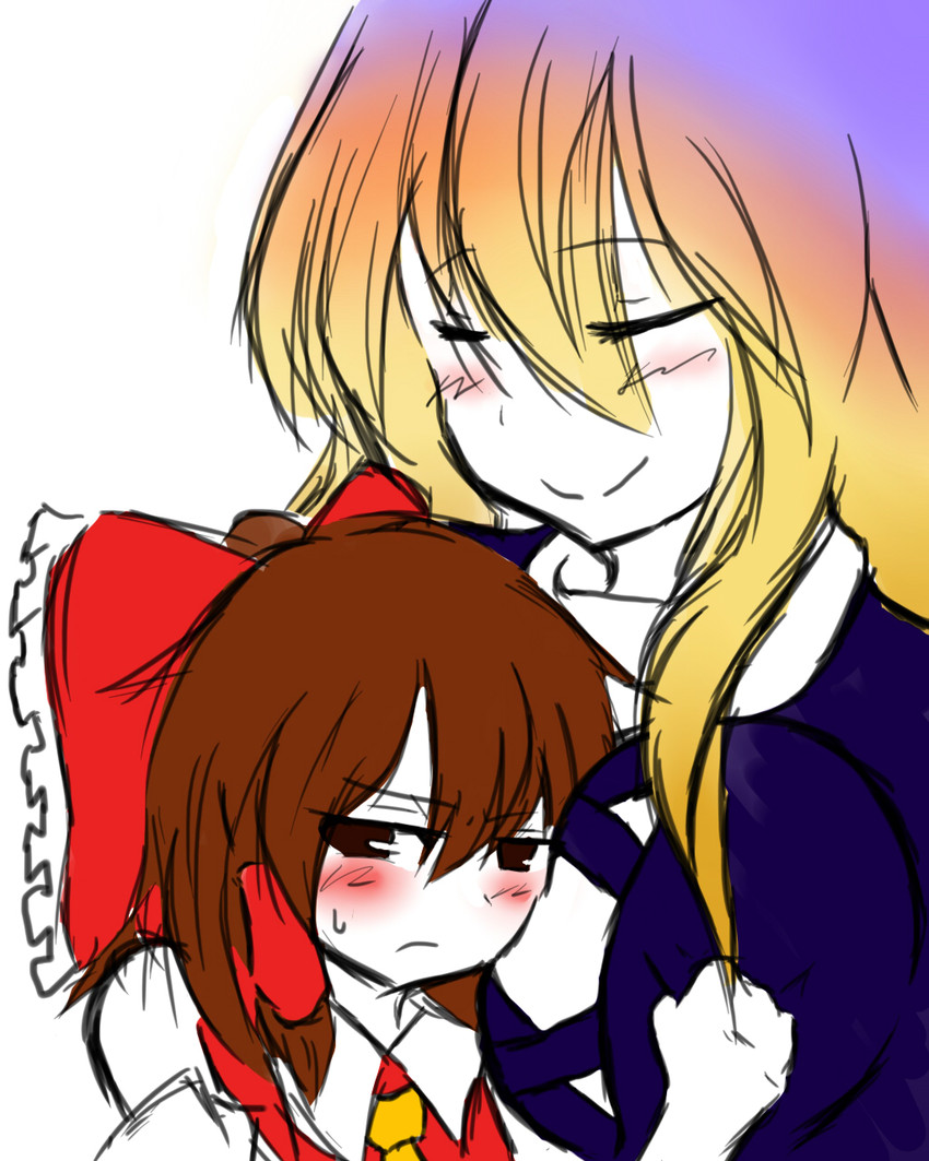 hakurei reimu and hijiri byakuren (touhou) drawn by trap-master
