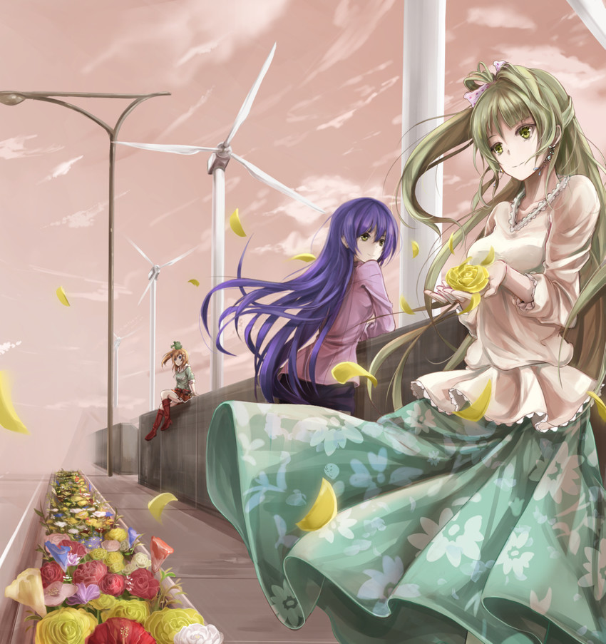 sonoda umi, minami kotori, and kosaka honoka (love live! and 1 more) drawn by orein