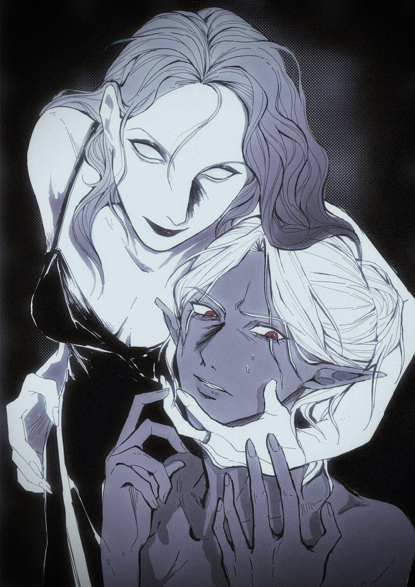 orin the red and minthara (dungeons & dragons and 2 more) drawn by crutch_c