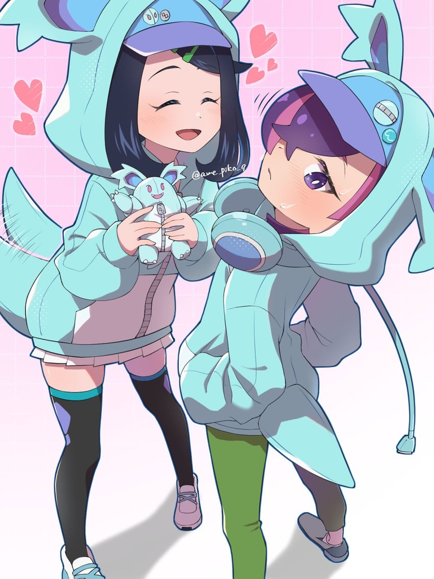 liko, dot, and nidothing (pokemon and 1 more) drawn by amedamaneko
