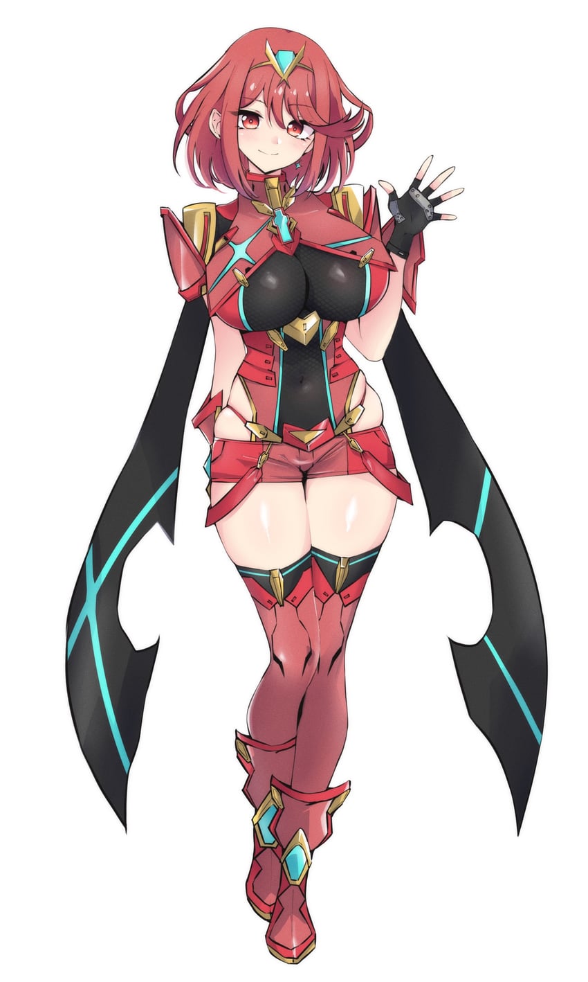 pyra (xenoblade chronicles and 1 more) drawn by latte_(latte_daruta2)