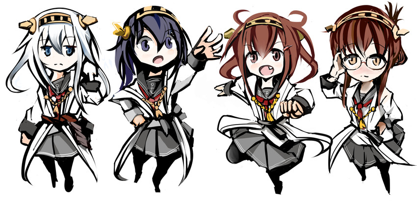 hibiki, kongou, inazuma, ikazuchi, akatsuki, and 3 more (kantai collection) drawn by kotoritoripyo_(longdestiny102)