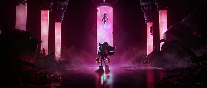 shadow the hedgehog and emerl (sonic and 3 more) drawn by 2204design