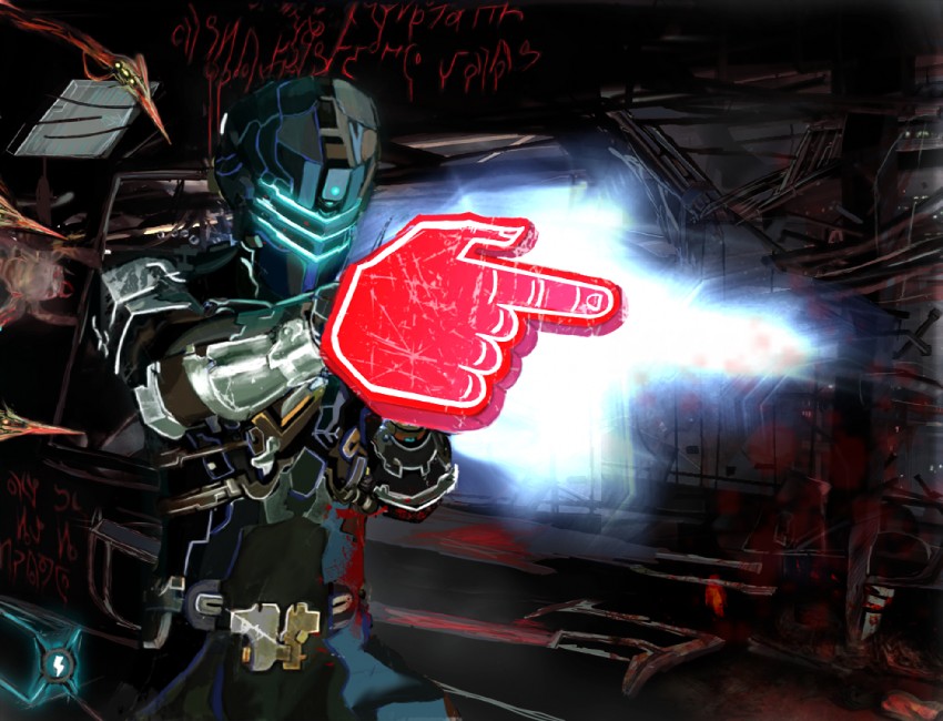 isaac clarke (dead space and 1 more) drawn by evangelion0pan