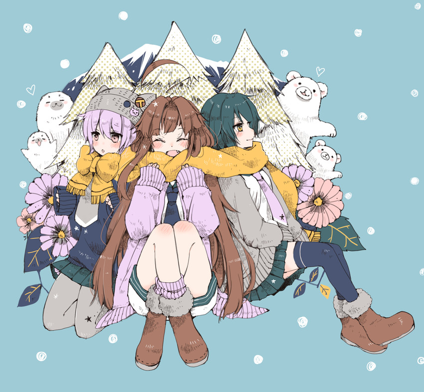 kiso, kuma, and tama (kantai collection) drawn by mito_(go!go!king!)