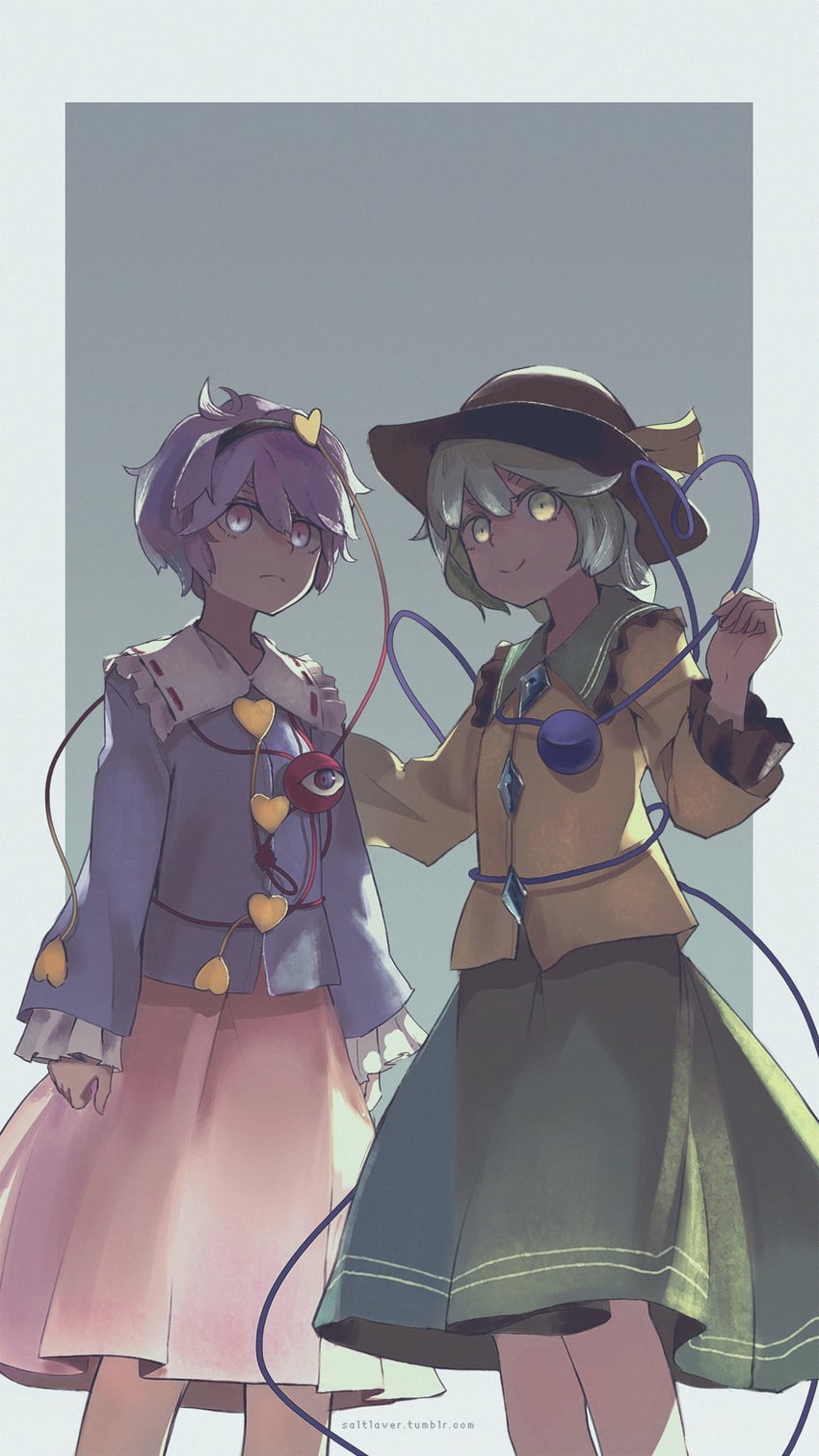 komeiji koishi and komeiji satori (touhou) drawn by saltlaver