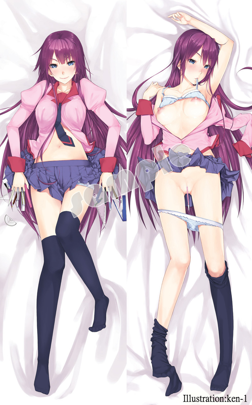 senjougahara hitagi (monogatari and 1 more) drawn by cior