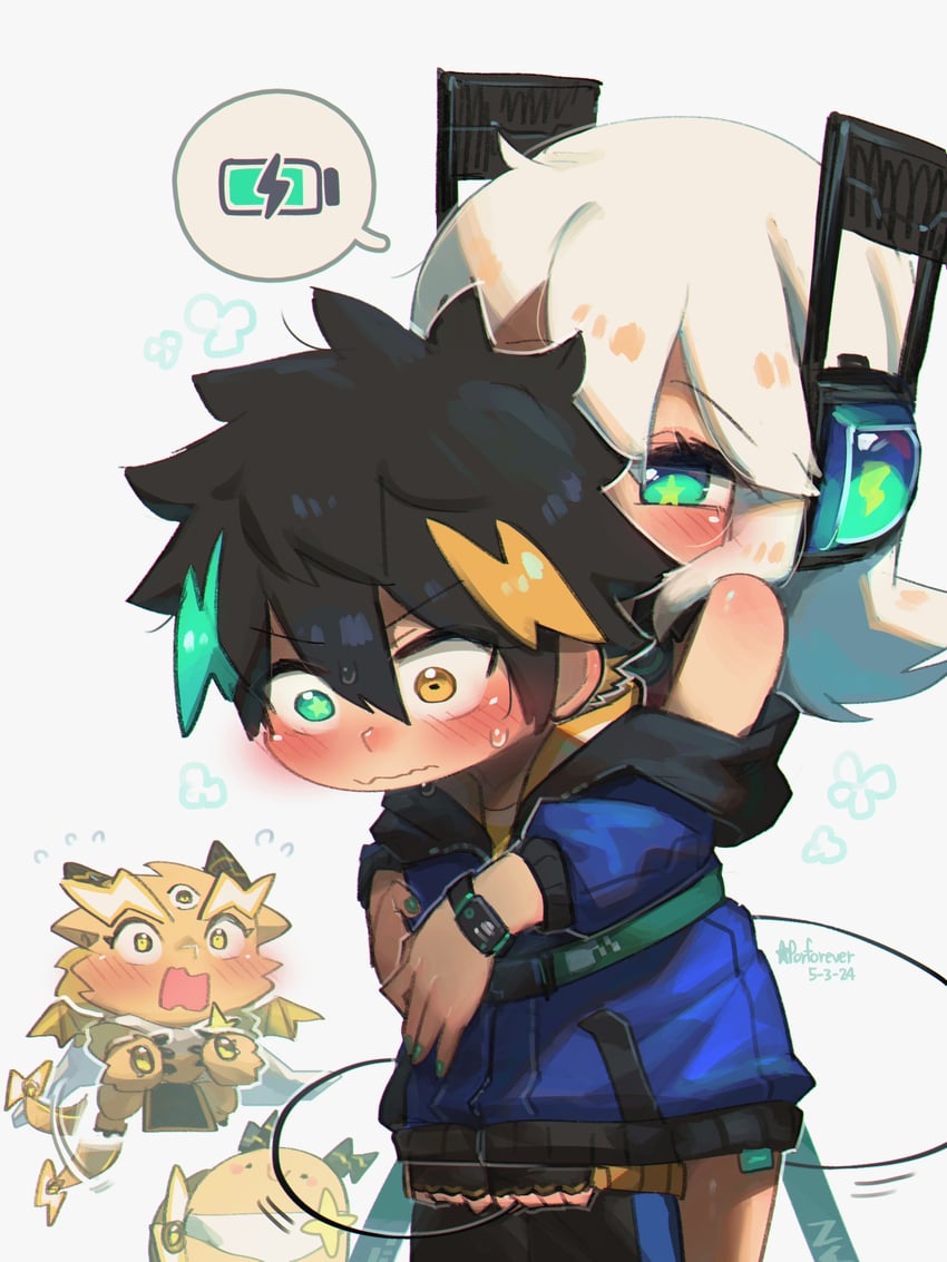 digitan, san-chan, and nakamura yuto (original and 1 more) drawn by porforever