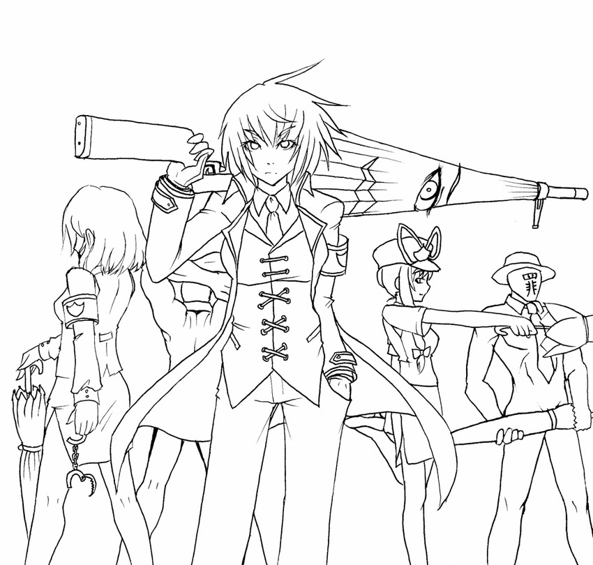 yakumo yukari, kazami yuuka, tatara kogasa, and sin sack (touhou) drawn by chachami_ashu