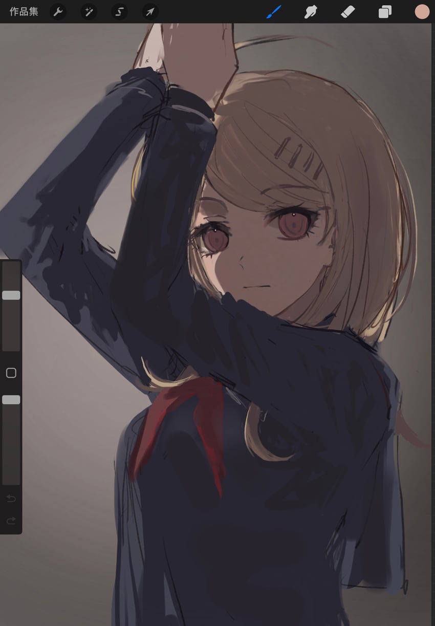 akamatsu kaede (danganronpa and 1 more) drawn by fu_ga_(vivi912912)