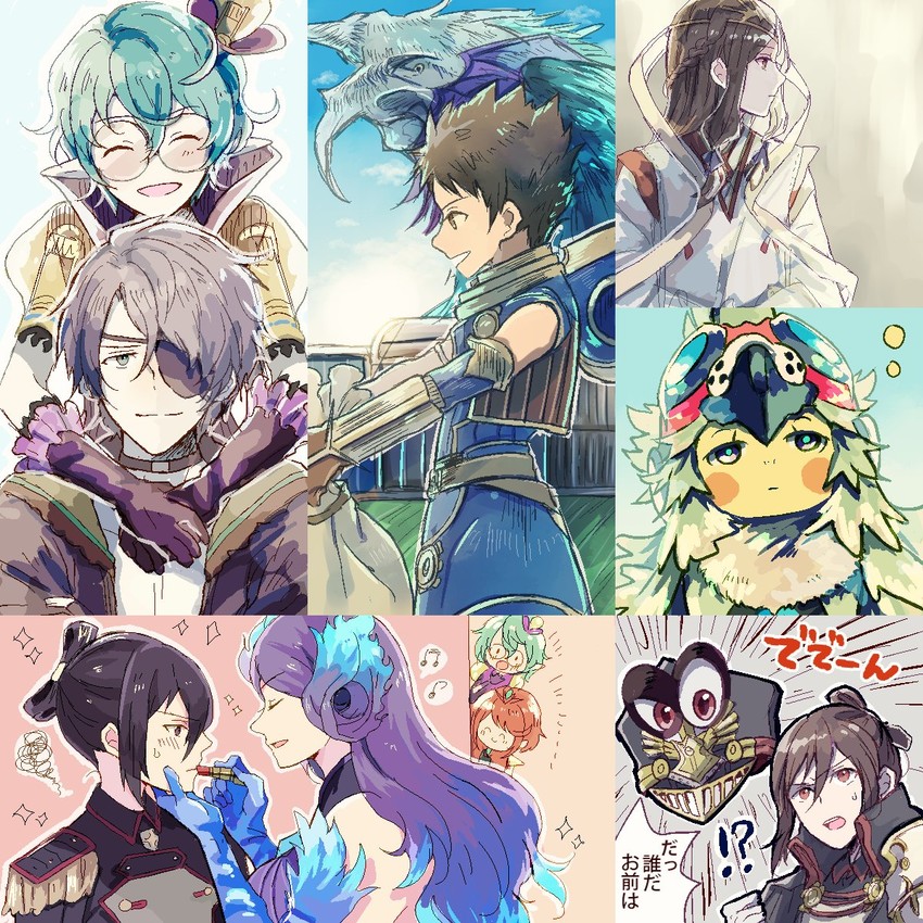 pyra, rex, morag ladair, brighid, pandoria, and 5 more (mario and 3 more) drawn by kro