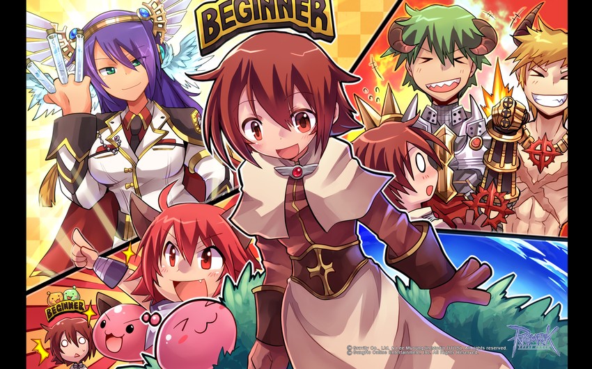 poring, acolyte, assassin, sura, genetic, and 2 more (ragnarok online) drawn by emon-yu