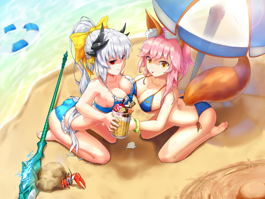 tamamo, kiyohime, and tamamo no mae (fate and 1 more) drawn by enin