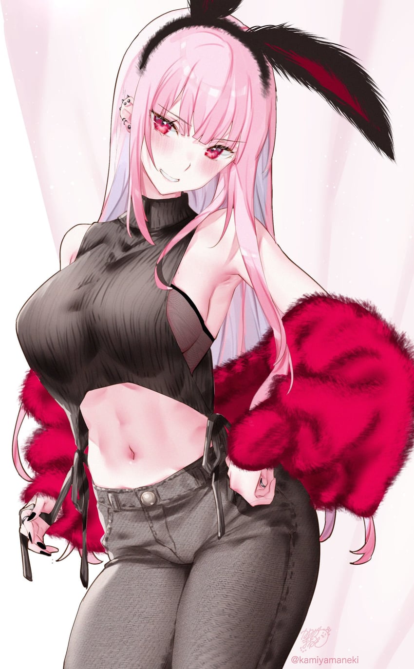 mori calliope (hololive and 1 more) drawn by kamiya_maneki