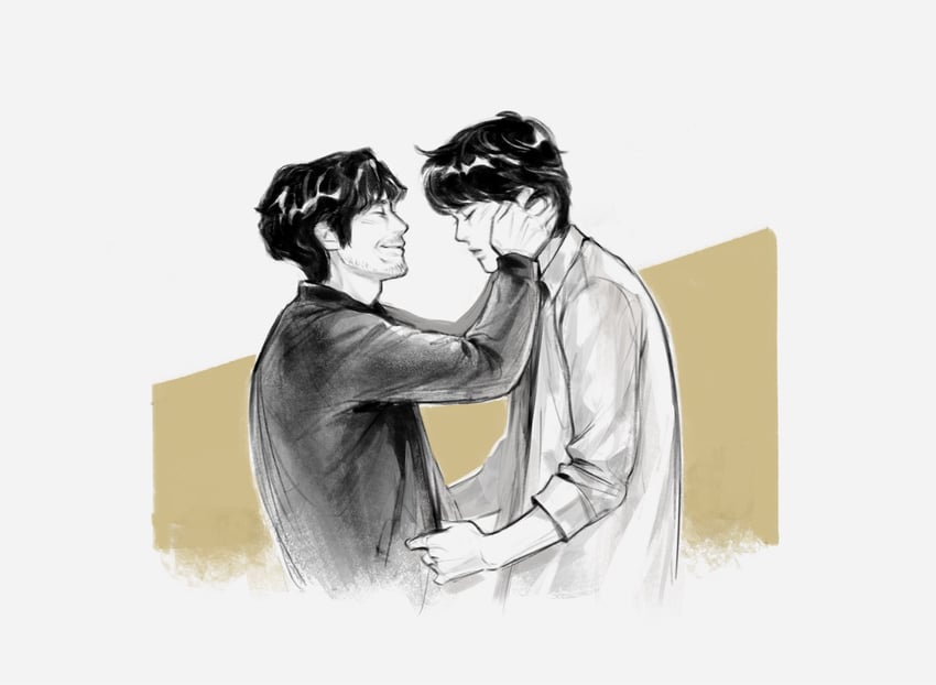 han joowon and lee dongsik (beyond evil) drawn by armouries