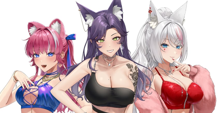 mizuki, seki, and kirali (meridian project) drawn by illian-san