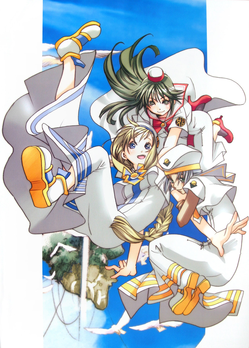 alicia florence, akira ferrari, and athena glory (aria) drawn by amano_kozue