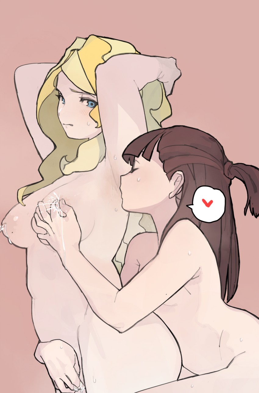 kagari atsuko and diana cavendish (little witch academia) drawn by hatorinabiko