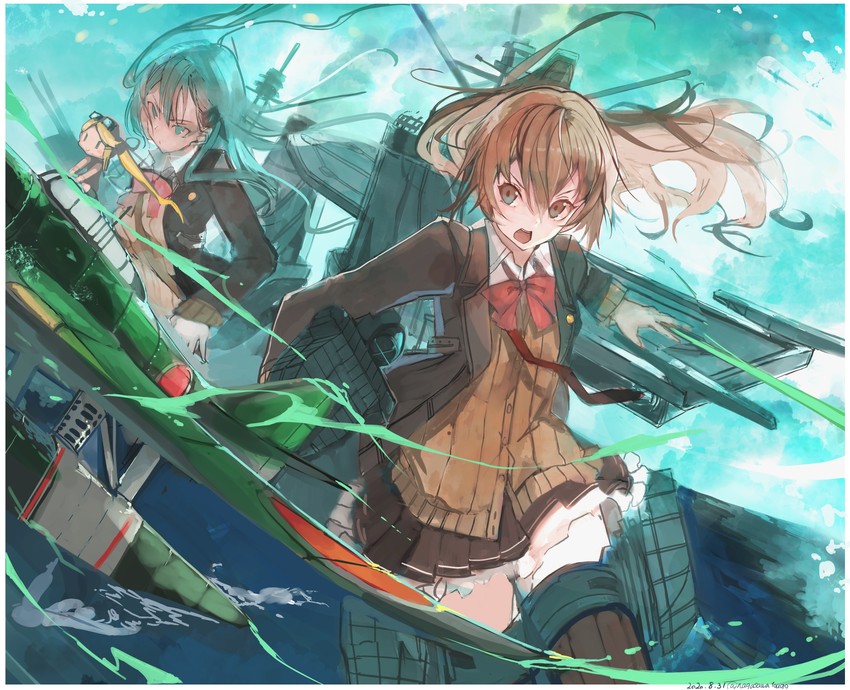 suzuya, fairy, kumano, suzuya kai ni, and kumano kai ni (kantai collection) drawn by nagasawa_tougo