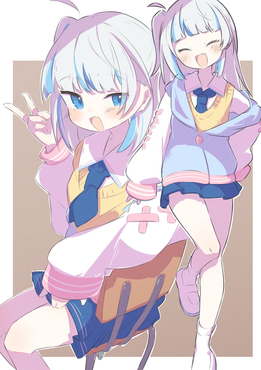 gawr gura (hololive and 1 more) drawn by inaririn