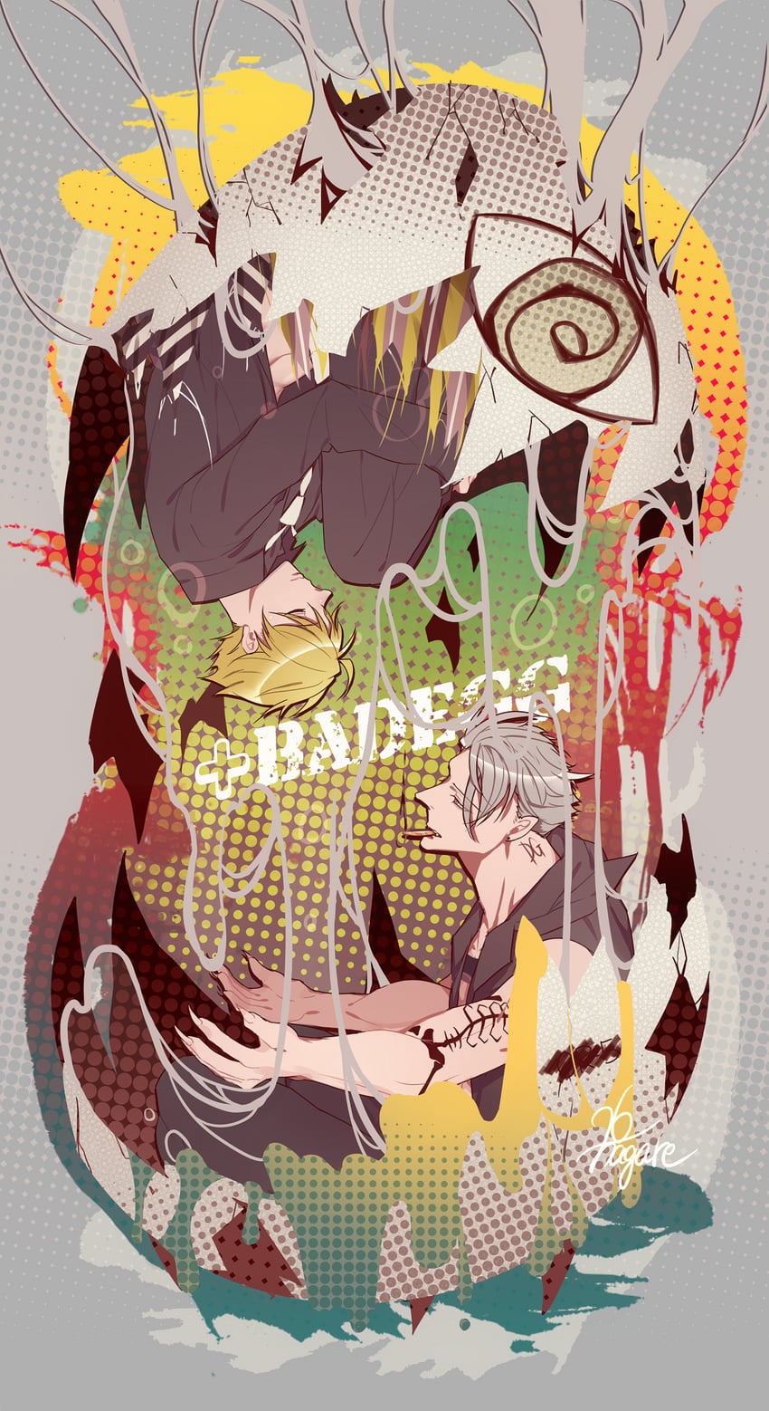 giancarlo bourbon del monte and bakshi christensen (lucky dog 1) drawn by nagare26