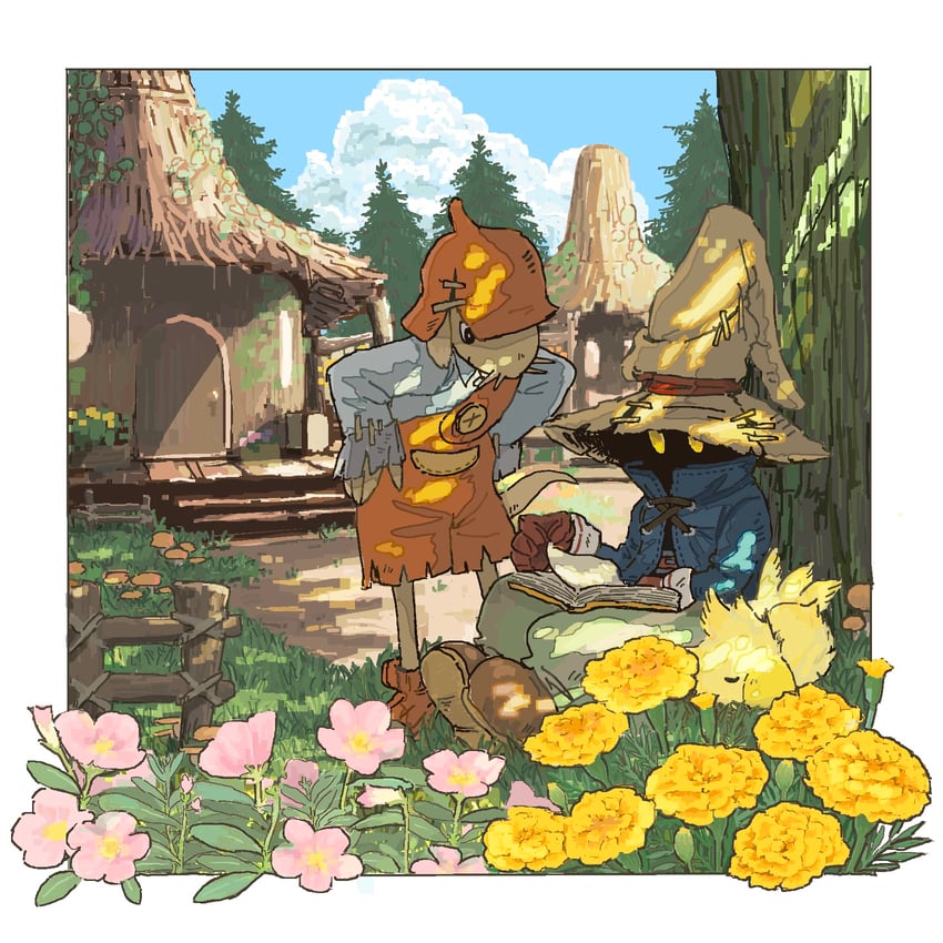 black mage and vivi ornitier (final fantasy and 1 more) drawn by soraoyogusakana