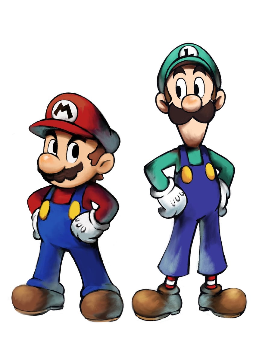 mario and luigi (mario and 1 more) drawn by mari_luijiroh