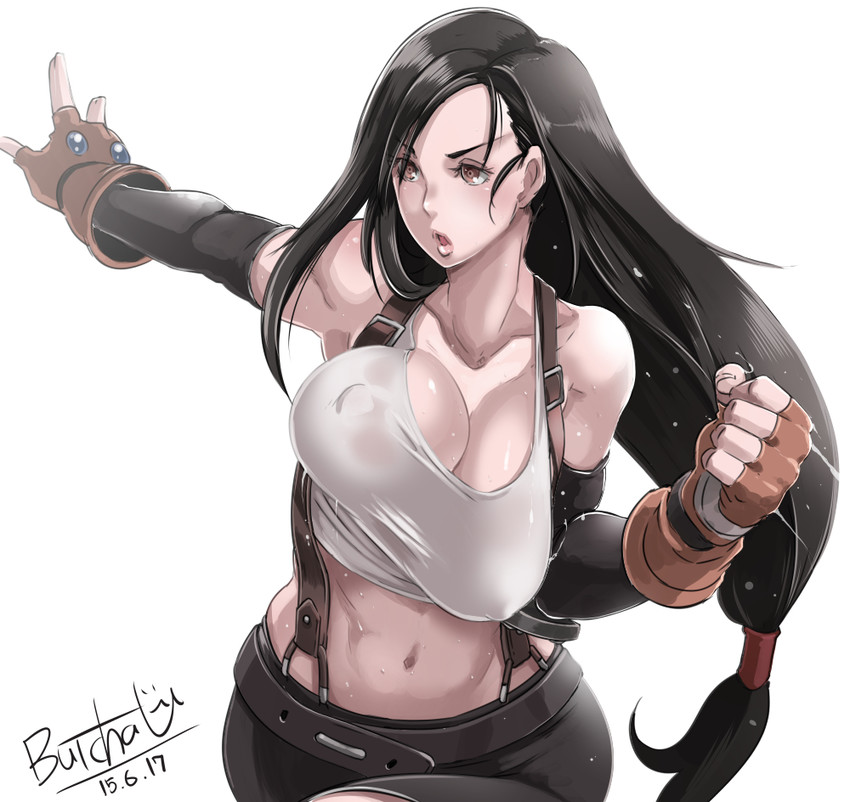 tifa lockhart (final fantasy and 1 more) drawn by butcha-u