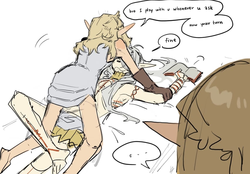 fleki, lycion, and pattadol (dungeon meshi) drawn by nova_1810