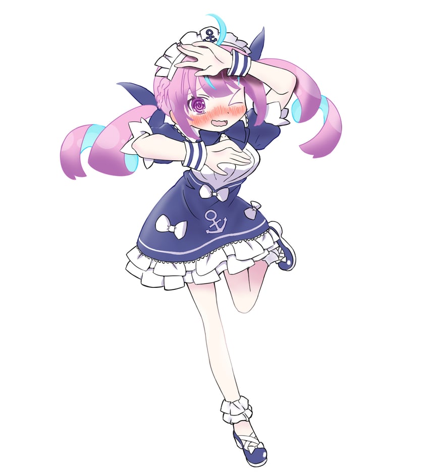 minato aqua (hololive and 2 more) drawn by umeige