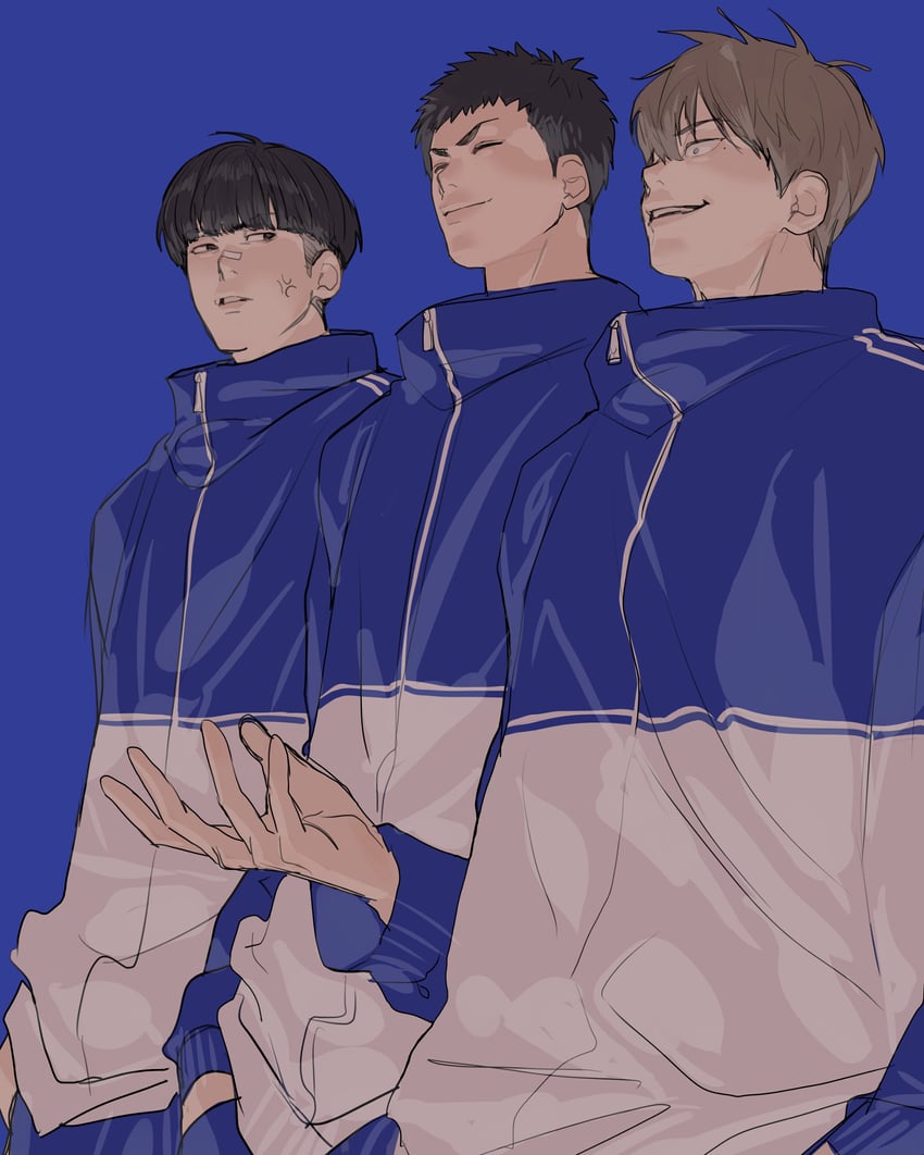 ki sangho, gong taeseong, and kim daeun (garbage time) drawn by chamuring