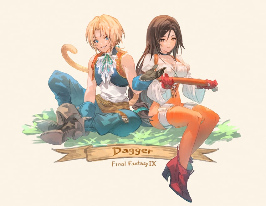 zidane tribal and garnet til alexandros xvii (final fantasy and 1 more) drawn by rino_(selva_1in0)