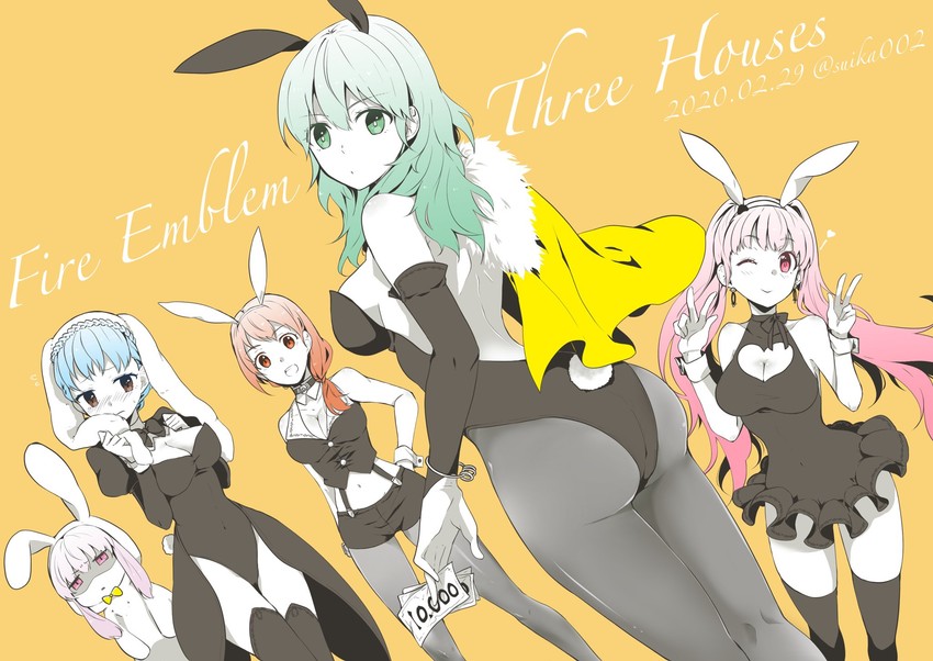 hilda valentine goneril, lysithea von ordelia, marianne von edmund, female byleth, and leonie pinelli (fire emblem and 1 more) drawn by ijiro_suika