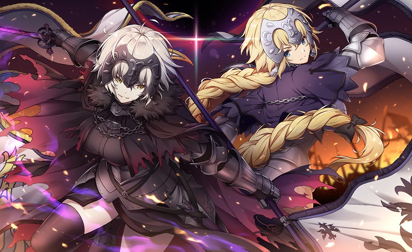jeanne d'arc and jeanne d'arc alter (fate and 1 more) drawn by kiyo_(chaoschyan)