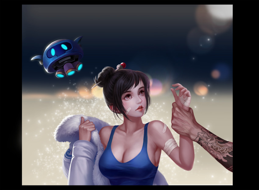 mei, hanzo, and snowball (overwatch and 1 more) drawn by sanmeosore_ryuuebi