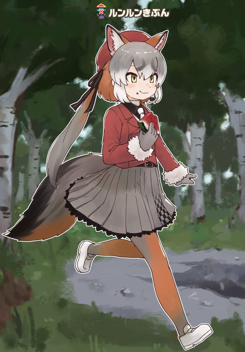 island fox (kemono friends and 1 more) drawn by rumenia_(ao2is)