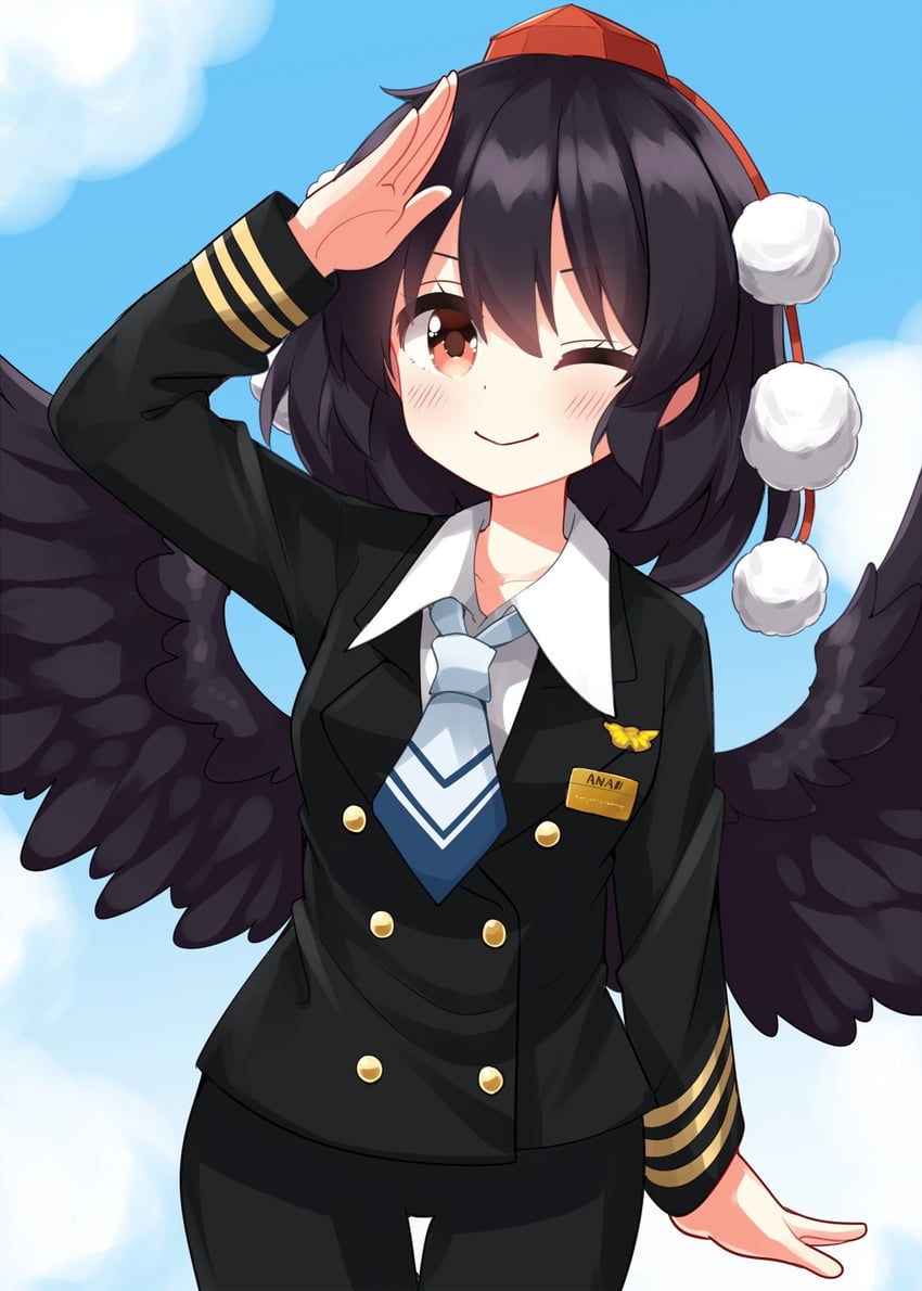 shameimaru aya (touhou and 1 more) drawn by ruu_(tksymkw)