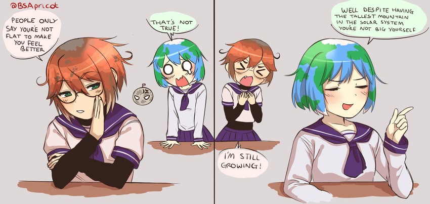earth-chan and mars-chan (original) drawn by bsapricot