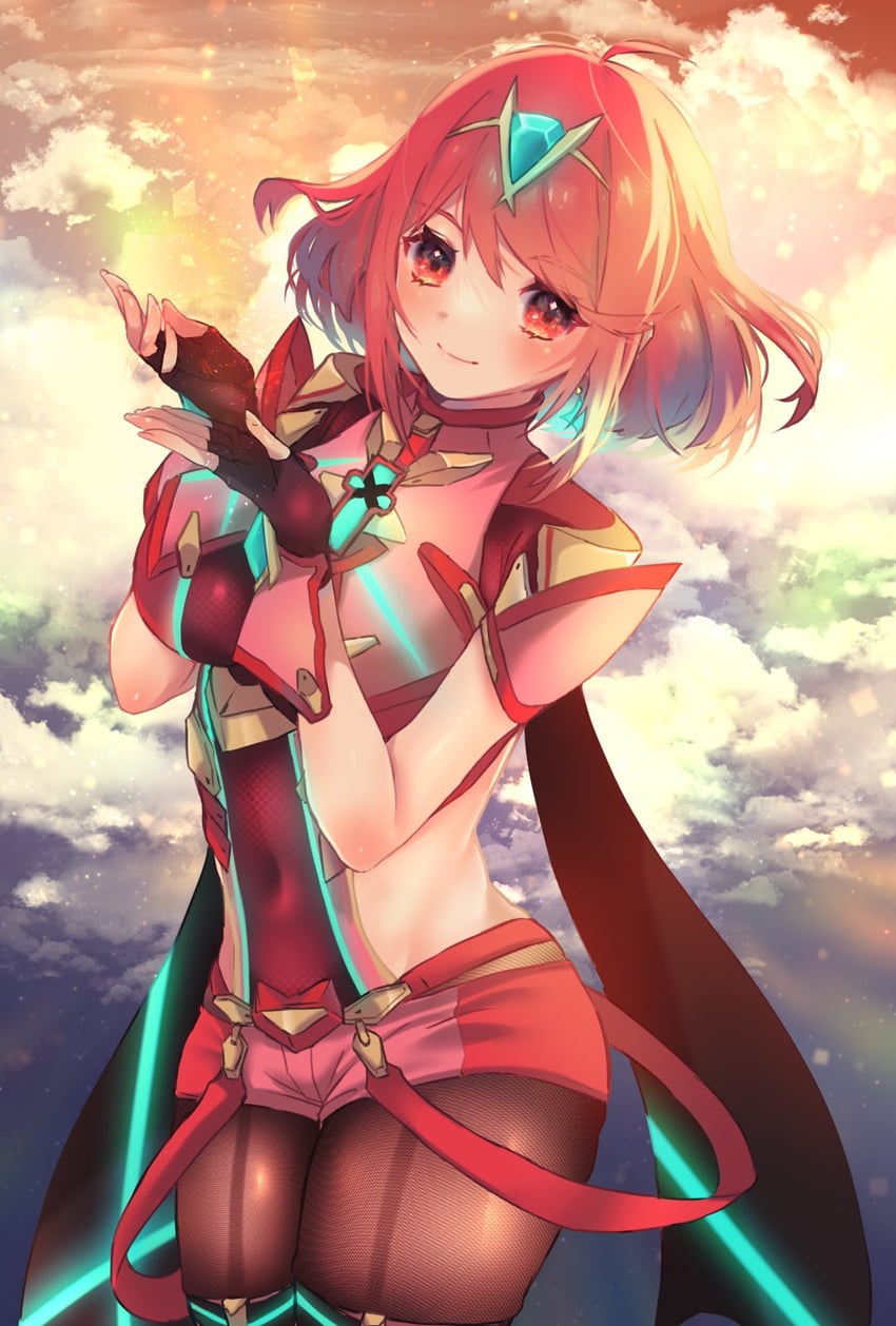 pyra (xenoblade chronicles and 2 more) drawn by misosio_uma