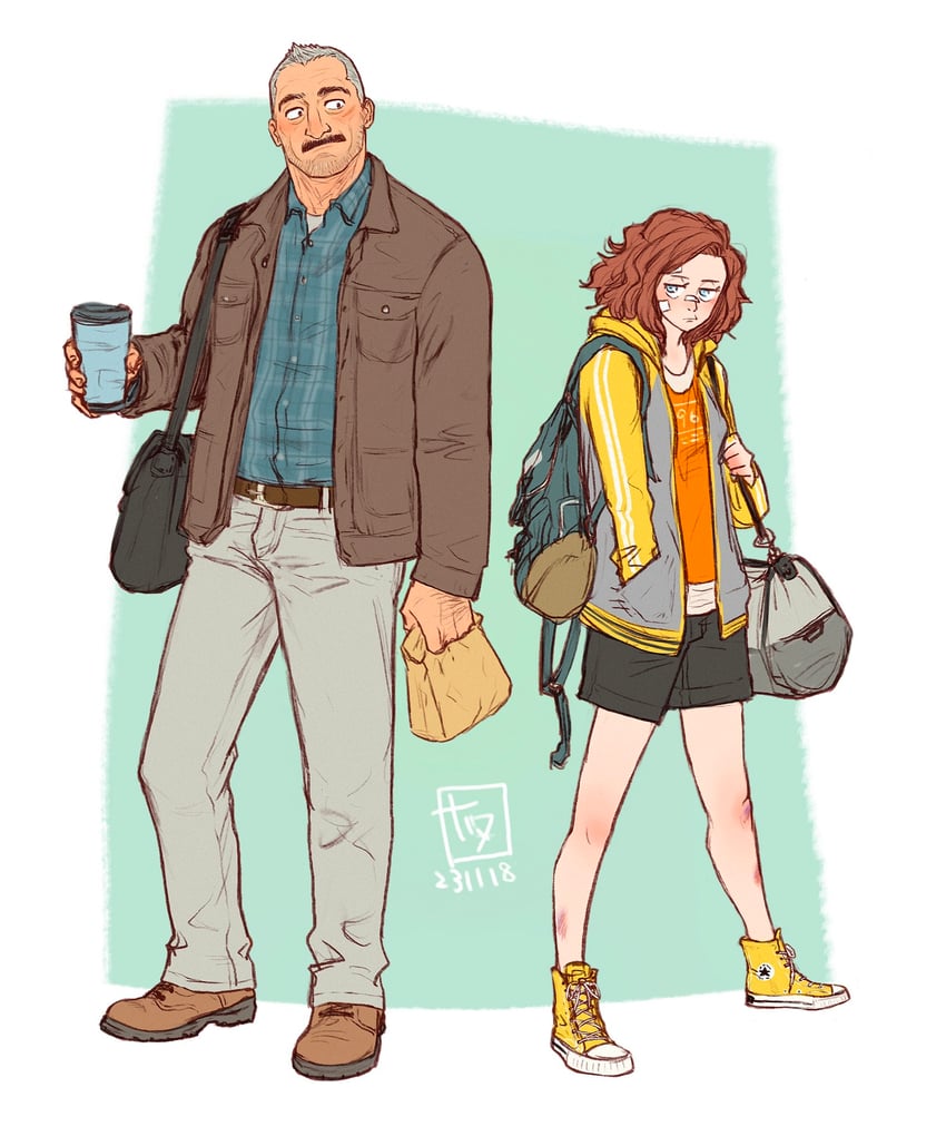 aaron gruber and madison (original) drawn by o_natsuo88