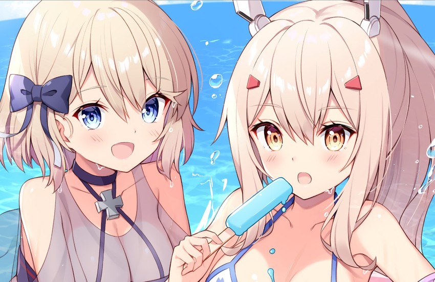 ayanami and z23 (azur lane) drawn by t@ke-g