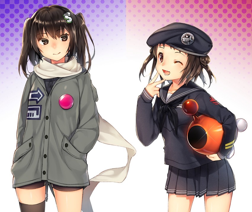 sendai and naka (kantai collection and 2 more) drawn by akayan
