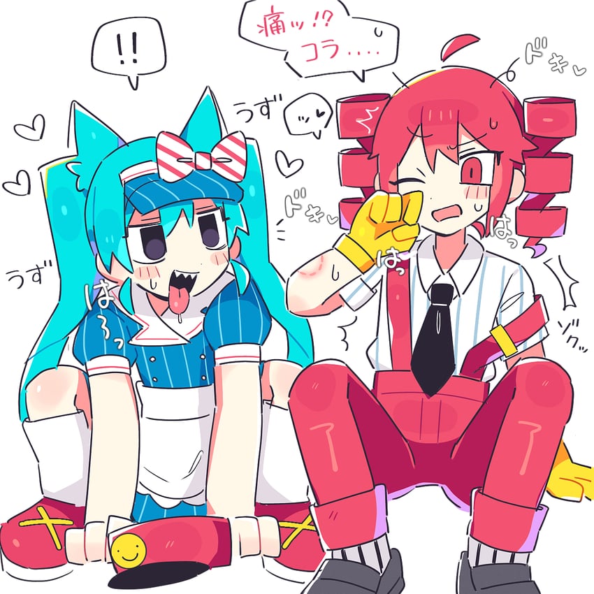 hatsune miku and kasane teto (vocaloid and 2 more) drawn by wan_txt