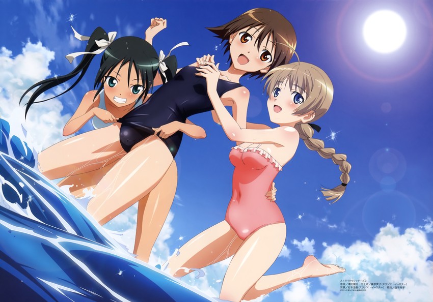 miyafuji yoshika, lynette bishop, and francesca lucchini (world witches series and 3 more) drawn by sawada_jouji