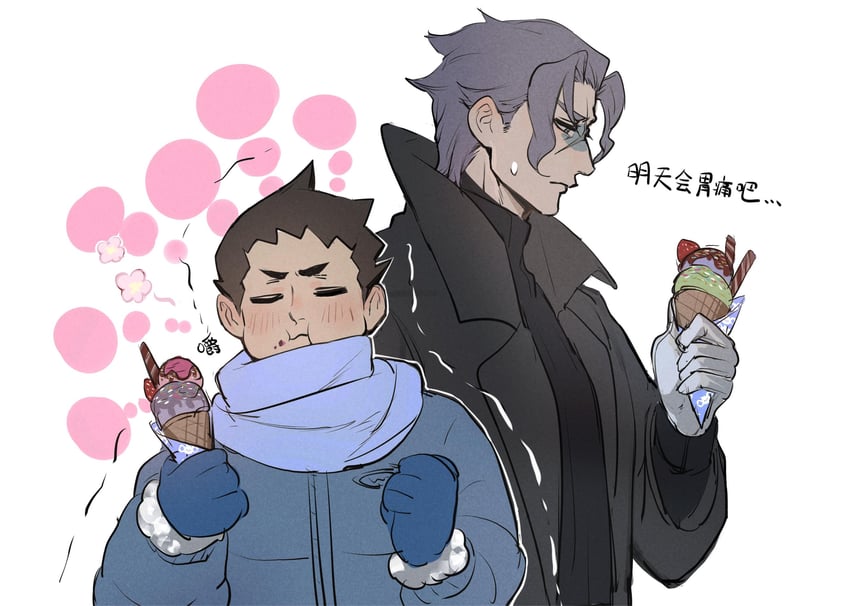 ryunosuke naruhodo and barok van zieks (ace attorney and 1 more) drawn by noko_(ymd_0260)