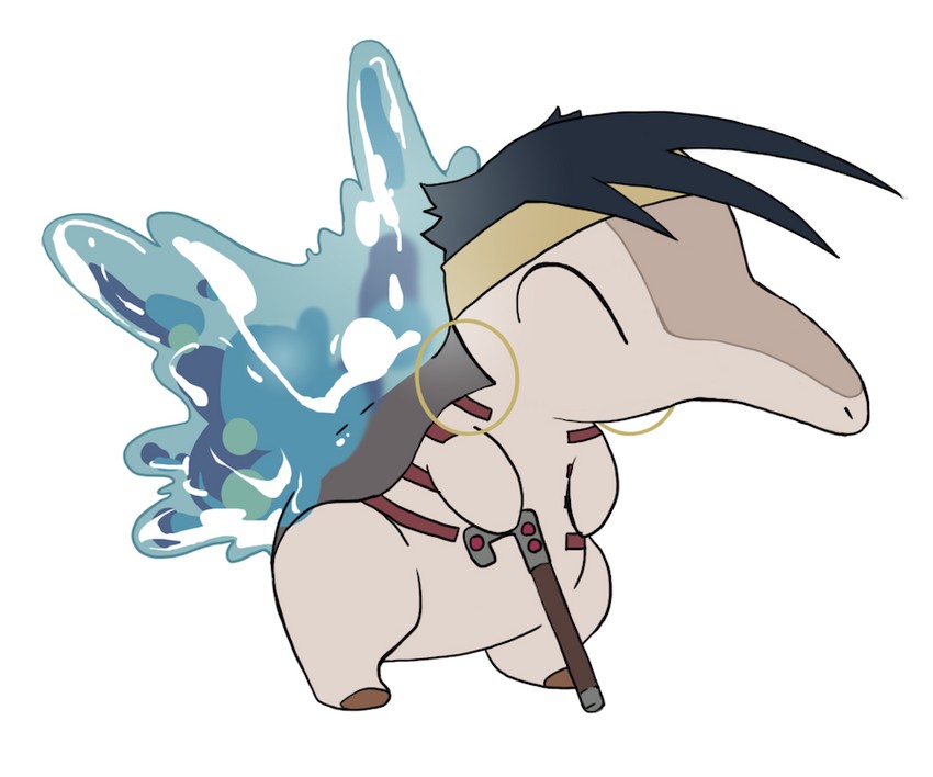 cyndaquil and n'doul (pokemon and 2 more) drawn by renao