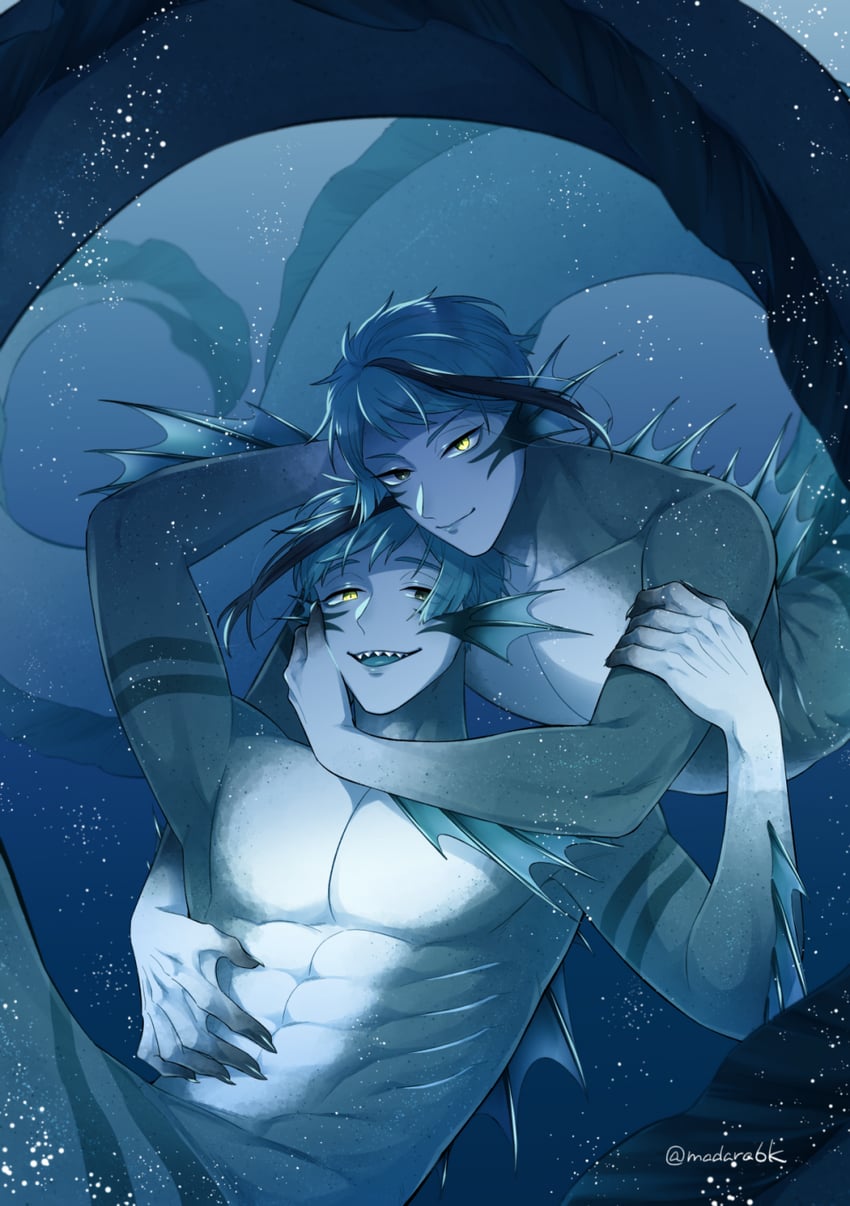 floyd leech and jade leech (twisted wonderland) drawn by madara6k